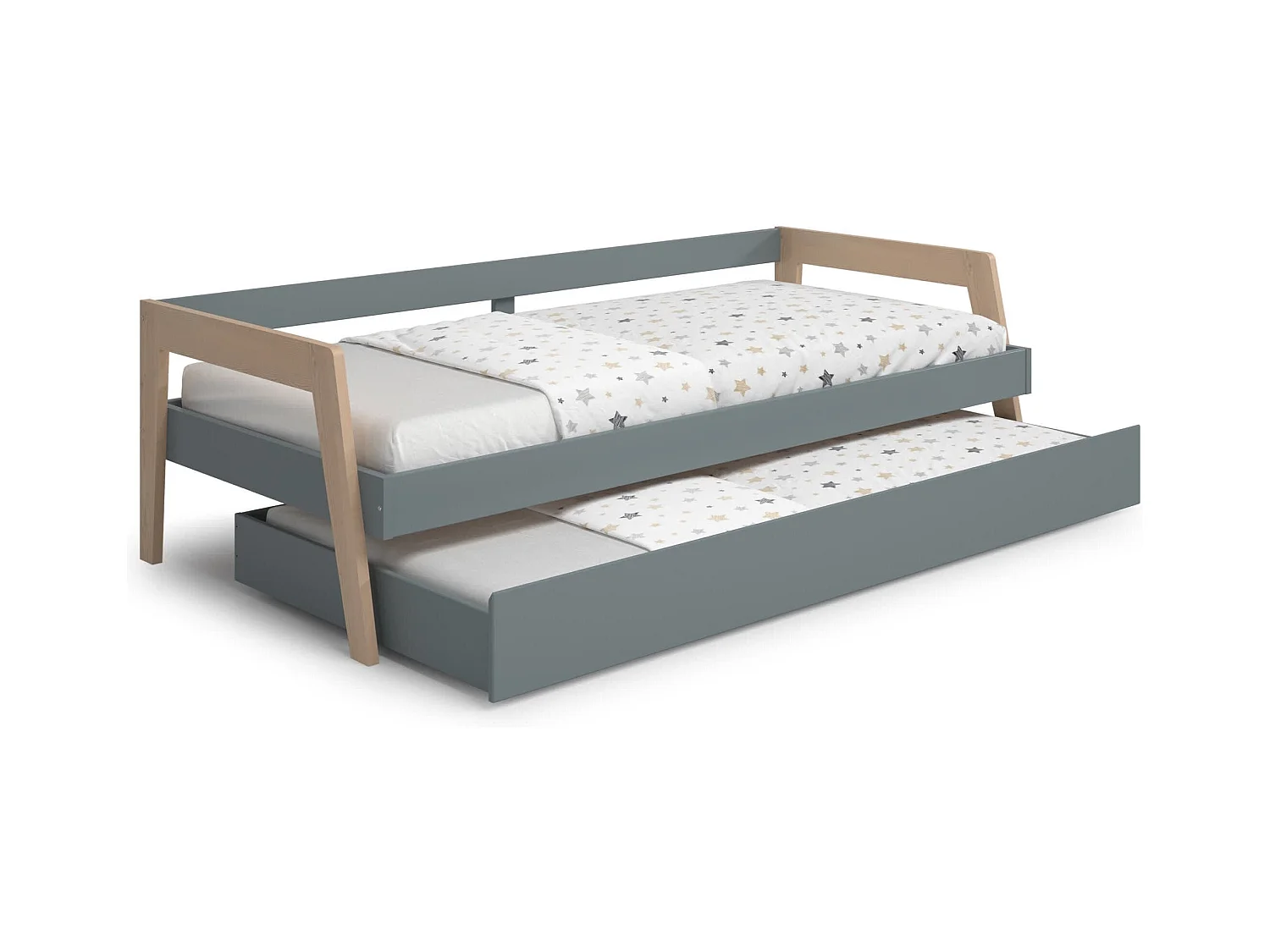 Doppio letto a ponte estraibile 208x96 cm