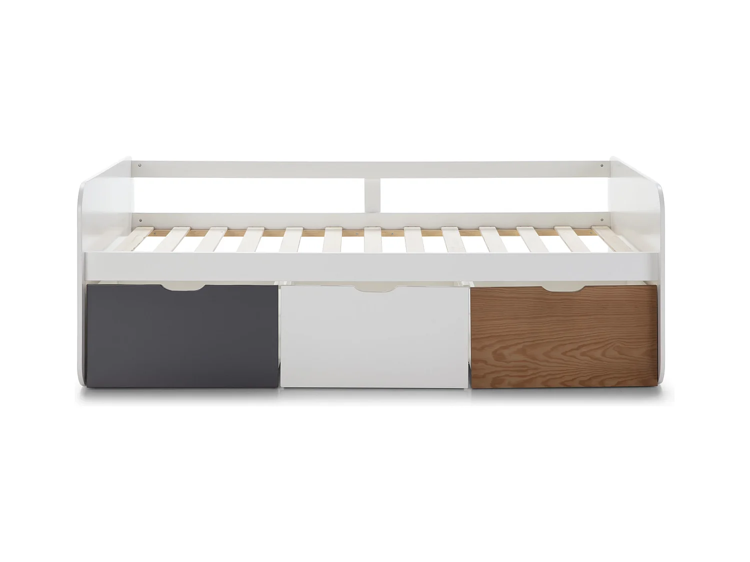 Lit blanc avec 3 tiroirs de rangement 195x105 cm