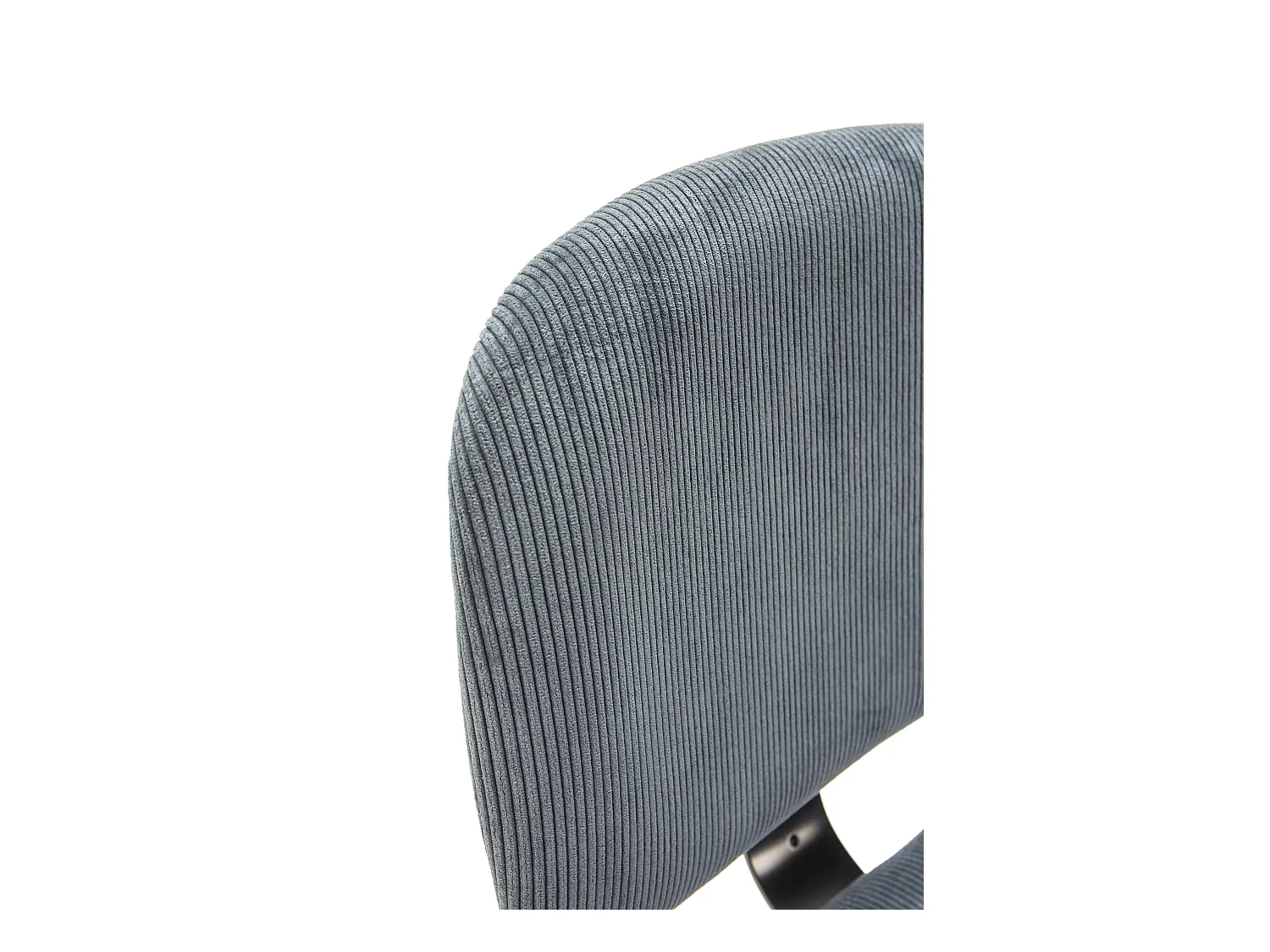 Lot de 2 tabourets en velours côtelé avec pieds en métal noir H65 cm - ARUS