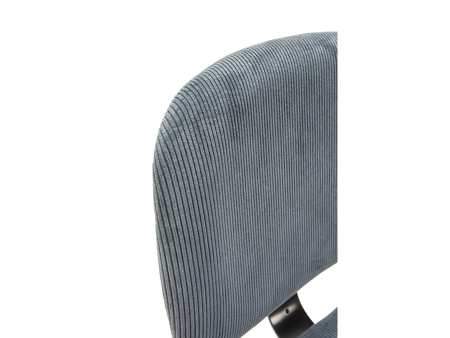 Conjunto de 2 bancos em veludo cotelê e metal preto 44x51 h98 cm