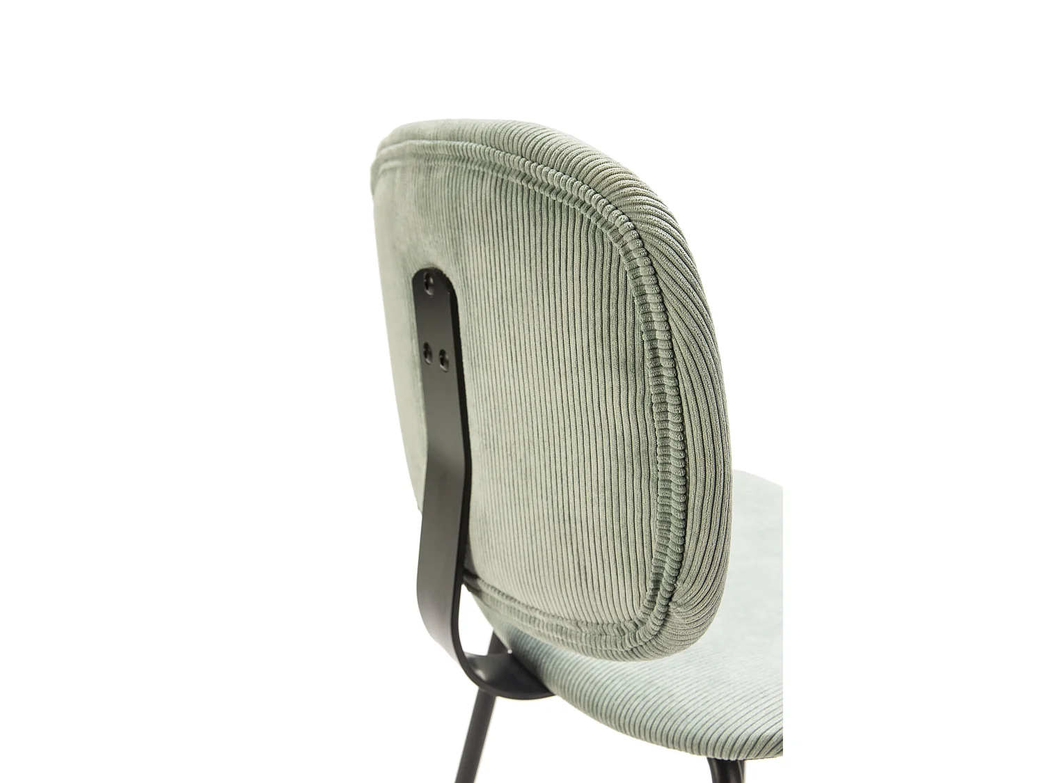 Lot de 2 tabourets en velours côtelé avec pieds en métal noir H65 cm - ARUS