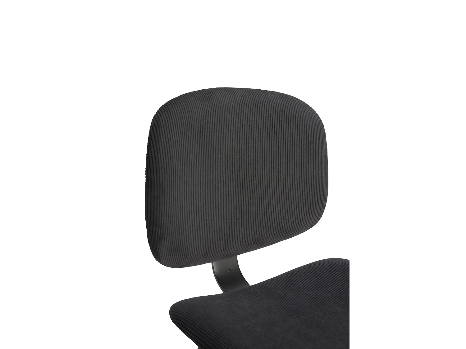 Conjunto de 2 bancos em veludo cotelê e metal preto 44x51 h98 cm