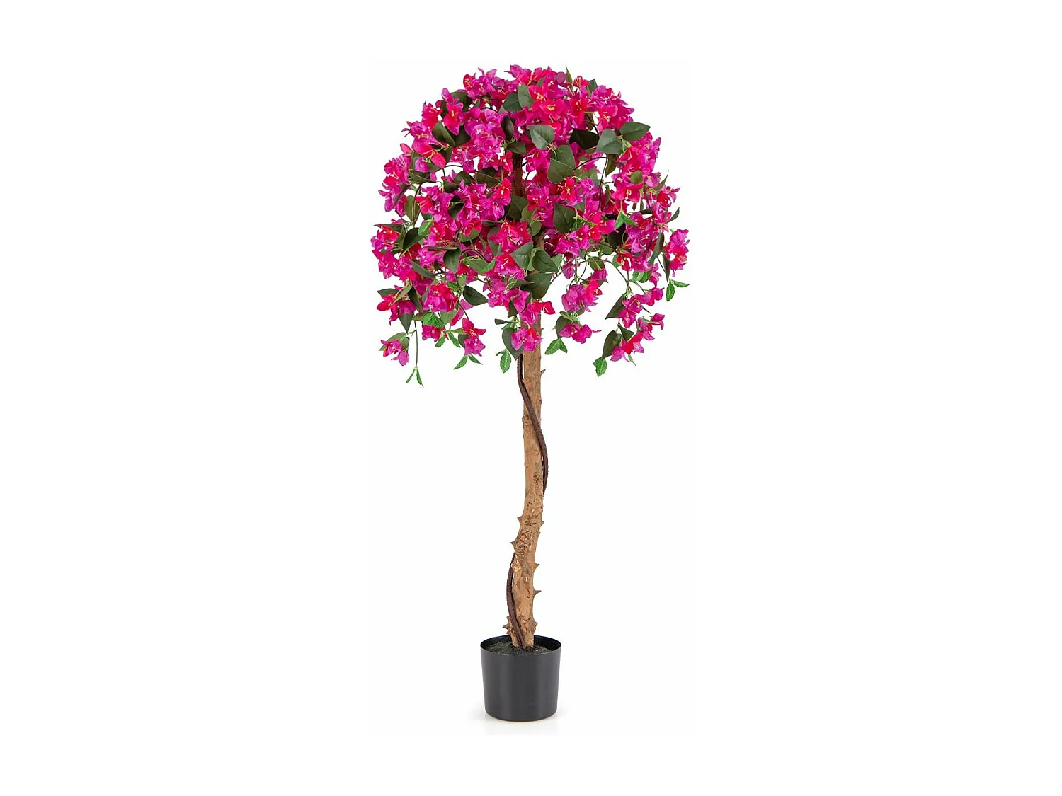 Kunstboom met bloemen, kunstplant in pot, kunstboom met azalee-bloemen, realistische potplant, kunstbloem voor thuis,kamerplant, decoratieve plant, rozeTL32430