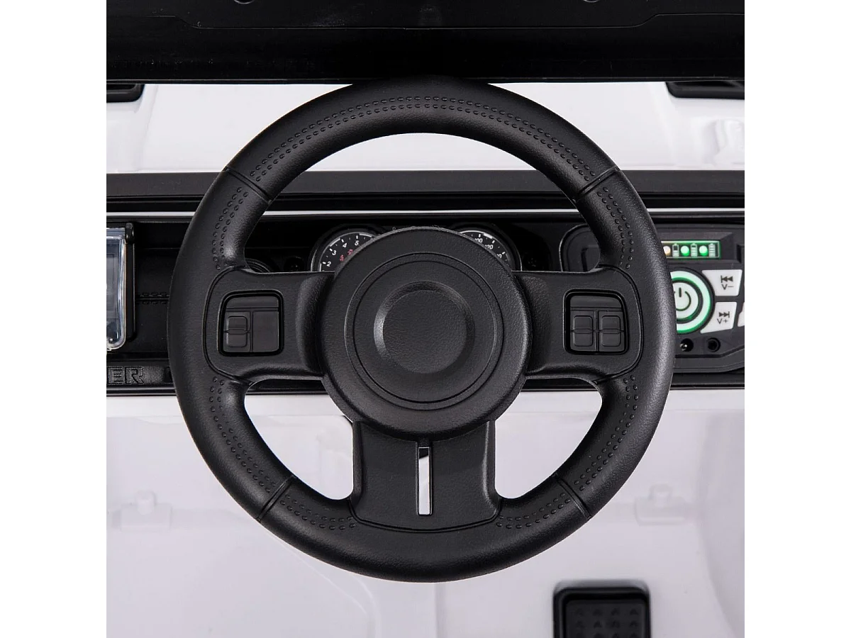 12V Voiture Électrique Enfant avec Télécommande 2,4G, Véhicule Électrique avec Musique & Lumières LED, 3 Vitesses, Charge 30kg pour 3 Ans+ (Blanc)