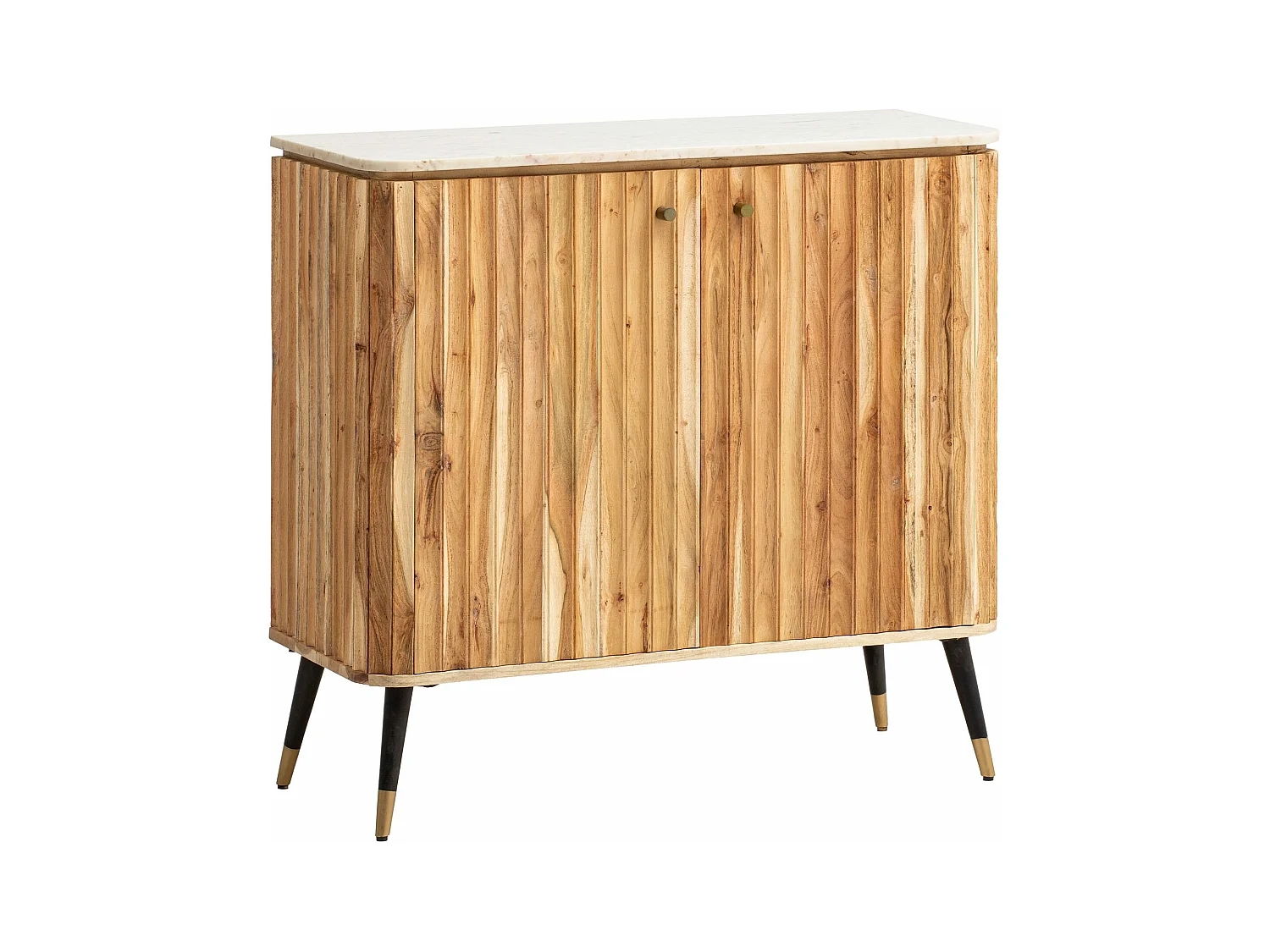 Bar de Maison en Bois Massif 65x91x50 cm Bar à Vin Véritable Marbre