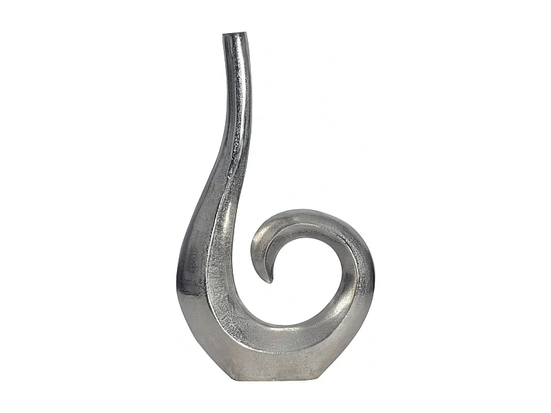 Vase Déco Spirale 47 cm Aluminium Fleurs Moderne Intérieure Petite