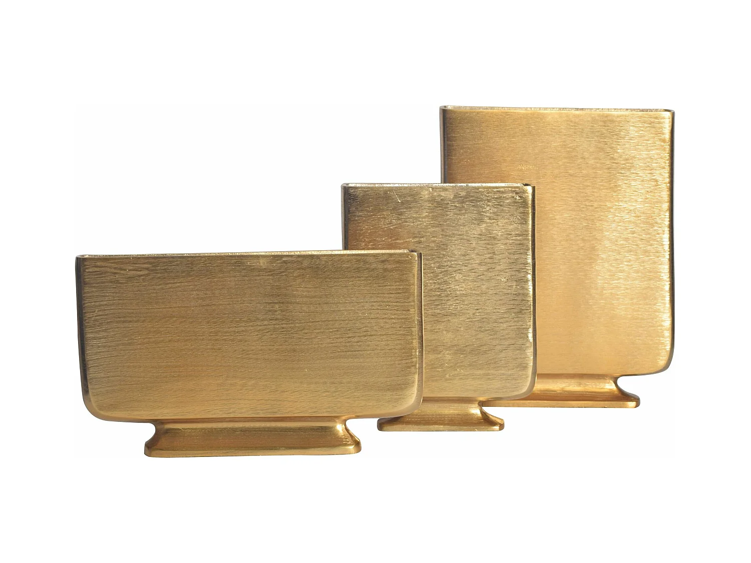 Vase Décorative Lot de 3 Aluminium Fleurs Décoration Intérieure Moderne