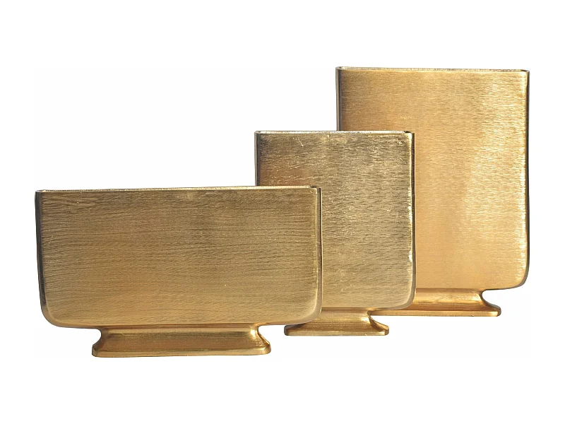 Vase Décorative Lot de 3 Aluminium Fleurs Décoration Intérieure Moderne