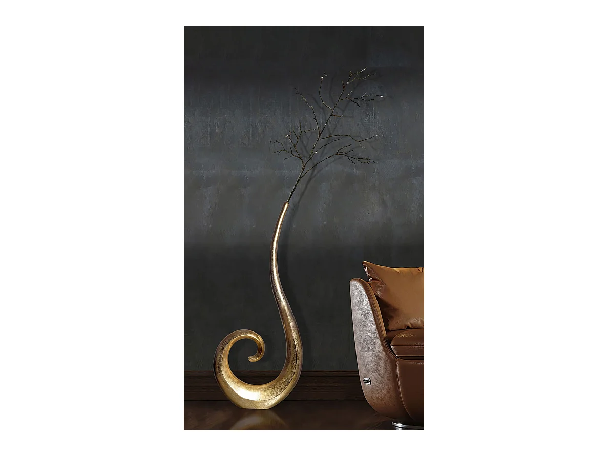 Vase à Fleurs Décorative 100 cm Aluminium Spirale de Sol Métal XXL