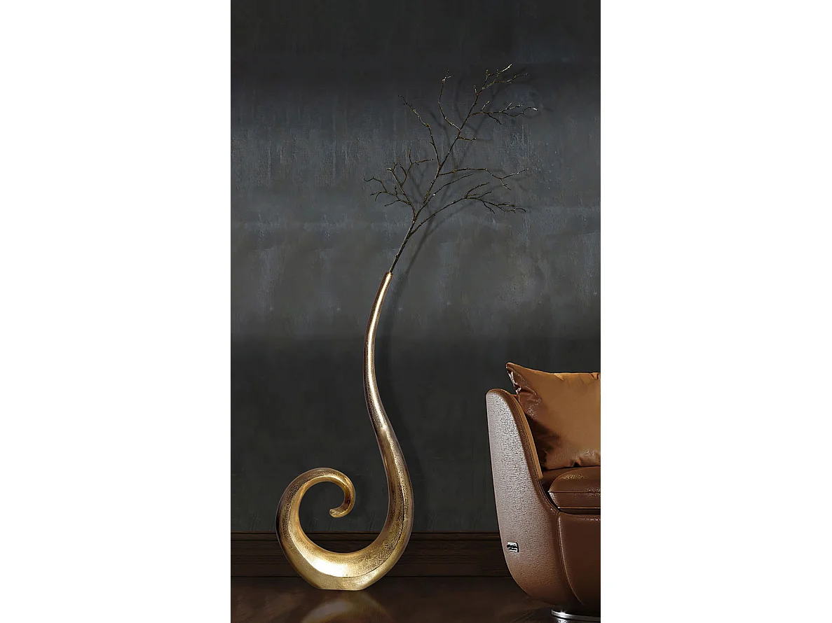 Vase à Fleurs Décorative 100 cm Aluminium Spirale de Sol Métal XXL