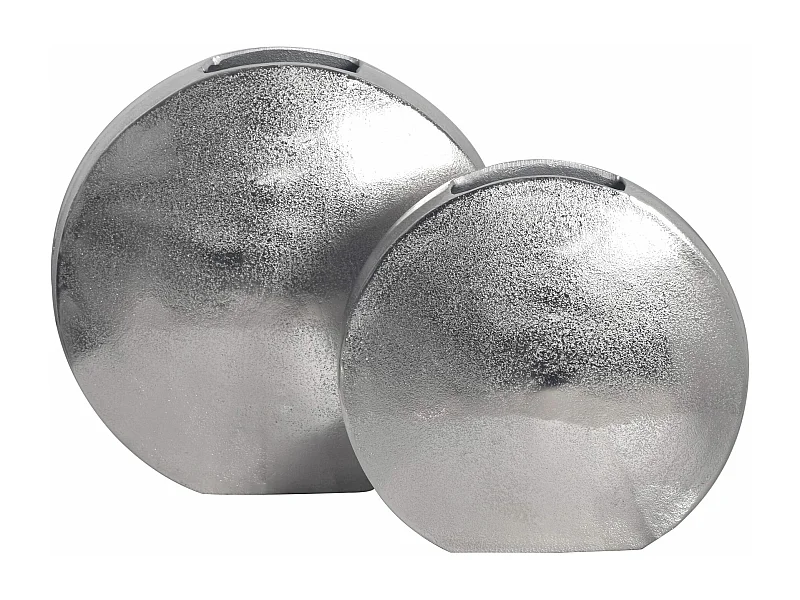 Vase Décorative Lot de 2 Aluminium Moderne Fleurs Décoration Intérieure