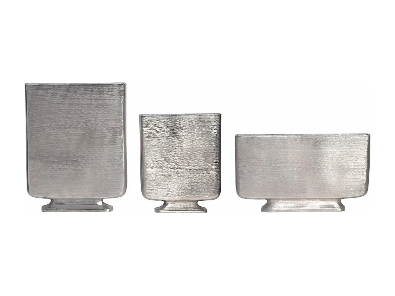 Vase Décorative Lot de 3 Aluminium Fleurs Décoration Intérieure Moderne