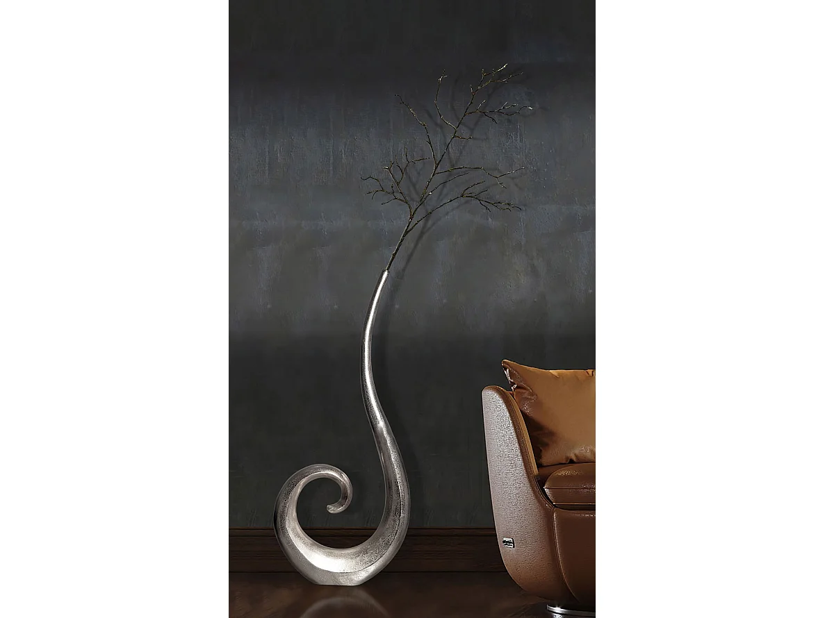Vase à Fleurs Décorative 100 cm Aluminium Spirale de Sol Métal XXL