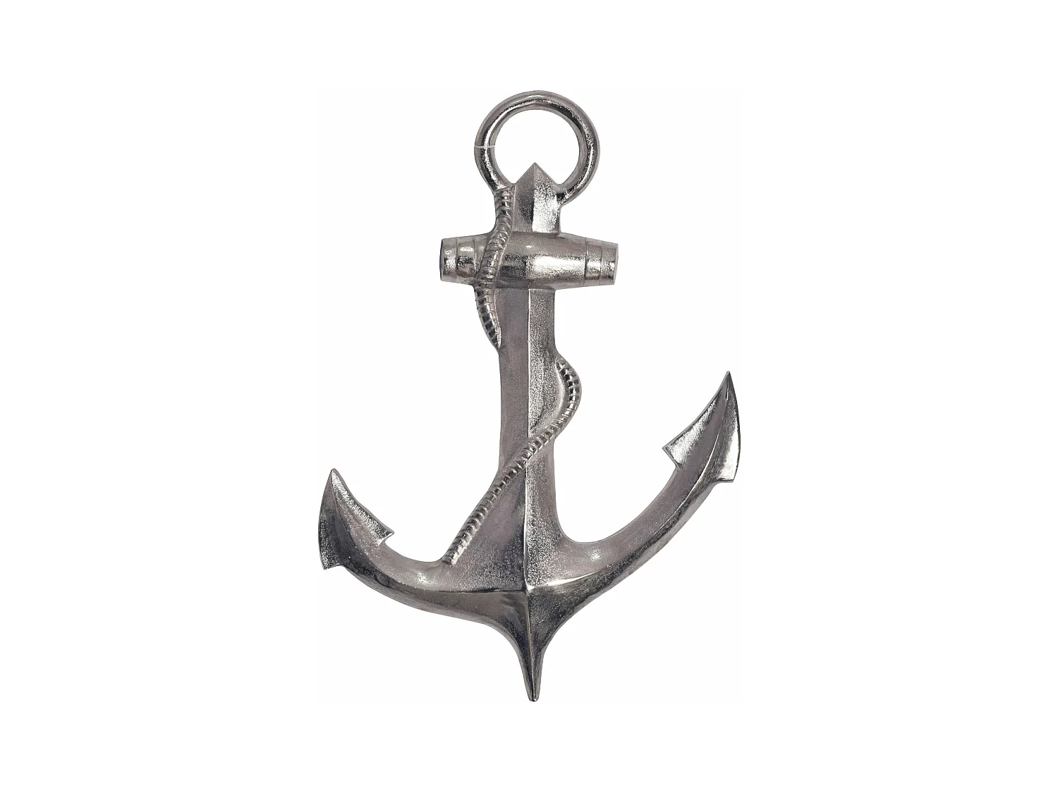 Ancre Déco 70 cm Argent Grande Sculpture Aluminium Décoration Murale