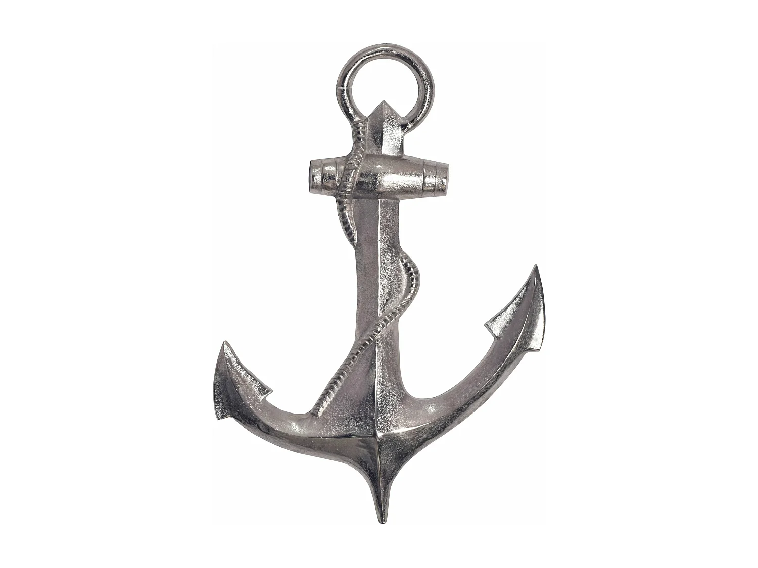 Ancre Déco 70 cm Argent Grande Sculpture Aluminium Décoration Murale