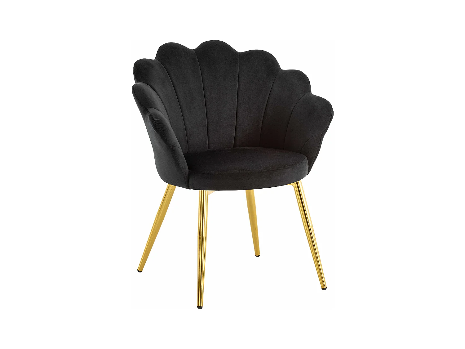 Chaise de Cuisine Velours Fauteuil Coque Rembourrée Confortable Moderne