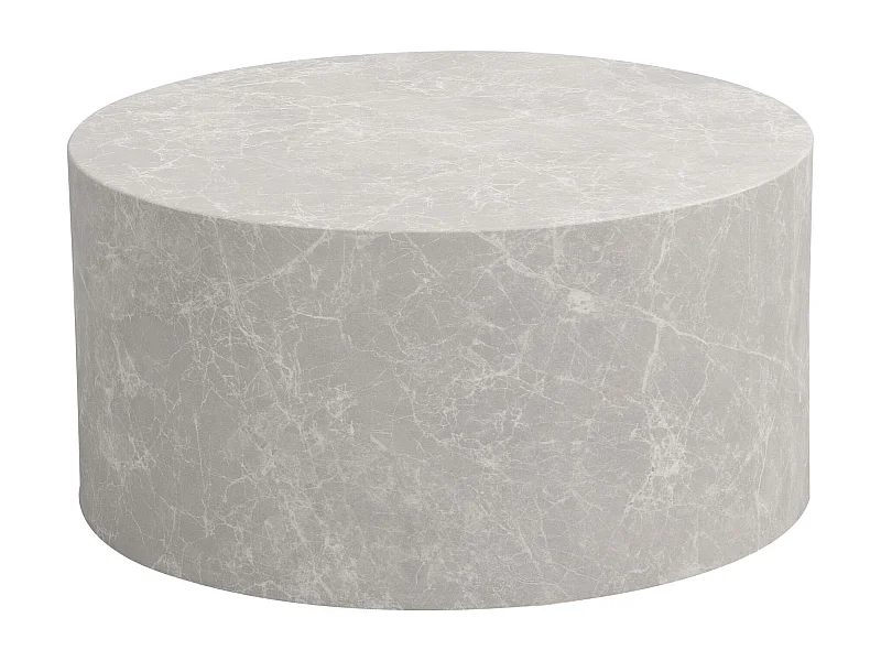 Table Basse Aspect Marbre 60 cm Table de Salon Ronde Moderne Brilliant