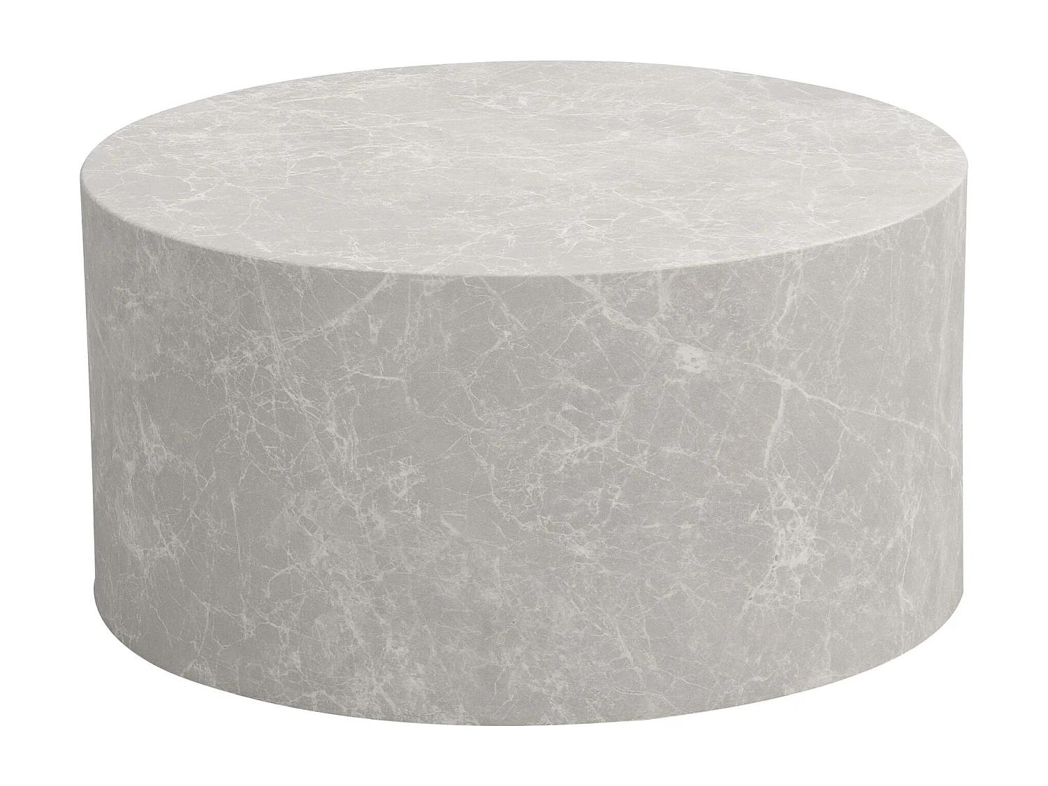 Table Basse Aspect Marbre 60 cm Table de Salon Ronde Moderne Brilliant