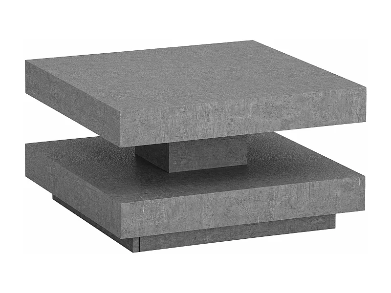 Table Basse Canapé de Salon 60 cm Carré Moderne avec Espace de Rangement