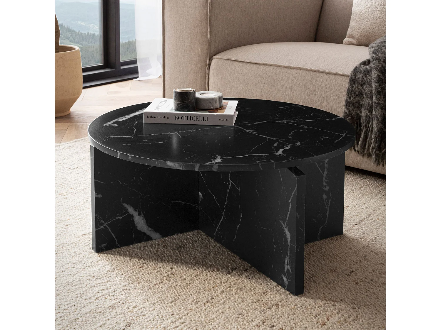 Table Basse Canapé de Salon 70 cm Grande Ronde Moderne Contemporain