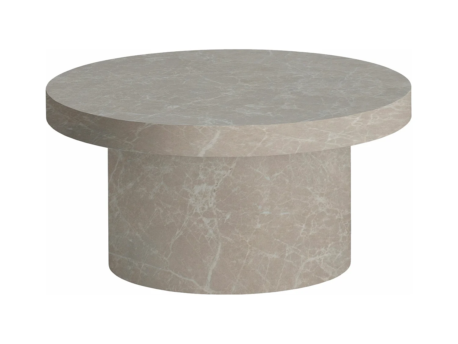 Table Basse Canapé de Salon 60 cm Petite Ronde Moderne Forme Champignon