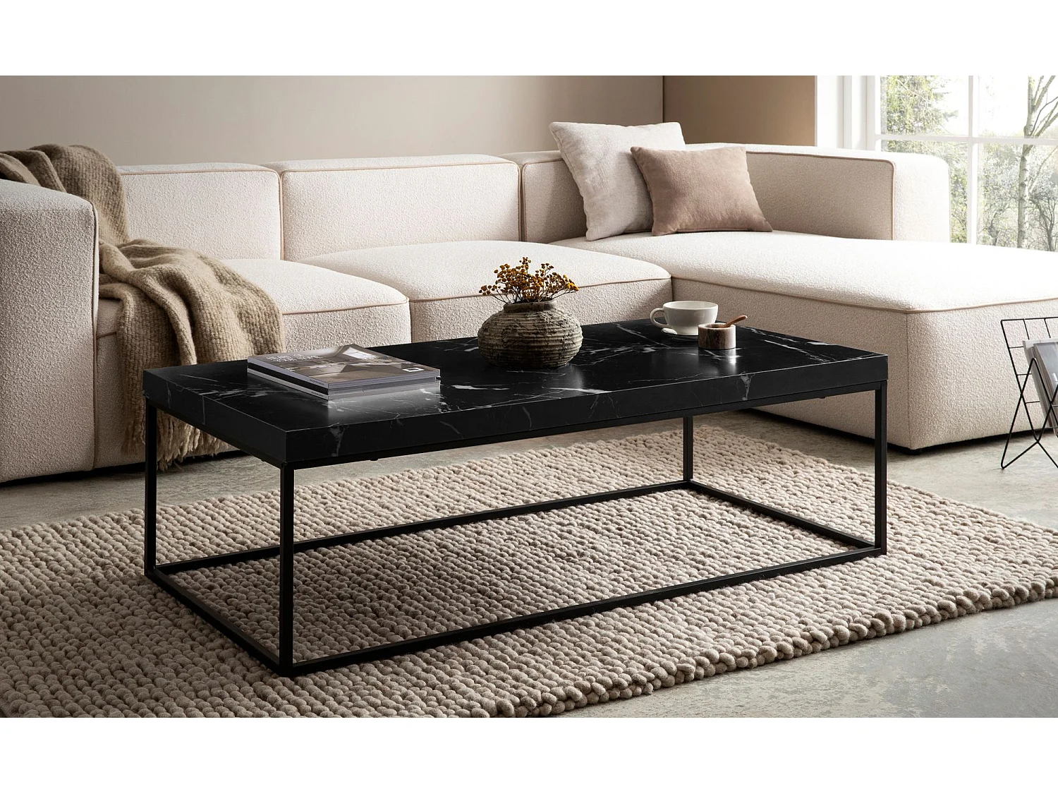 Table Basse Canapé de Salon 120 cm Grande Design Moderne Rectangulaire