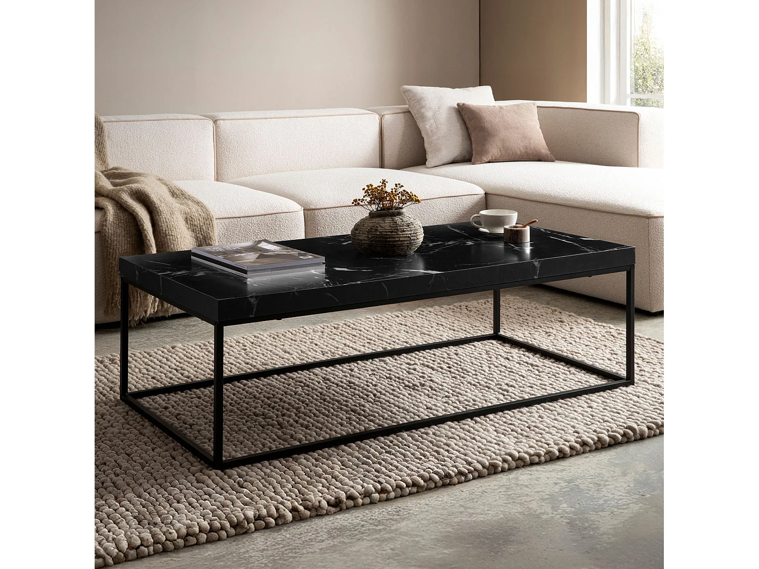 Table Basse Canapé de Salon 120 cm Grande Design Moderne Rectangulaire