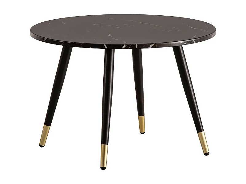 Table Basse Café de Salon Canapé Aspect Marbre 60 cm Ronde Moderne