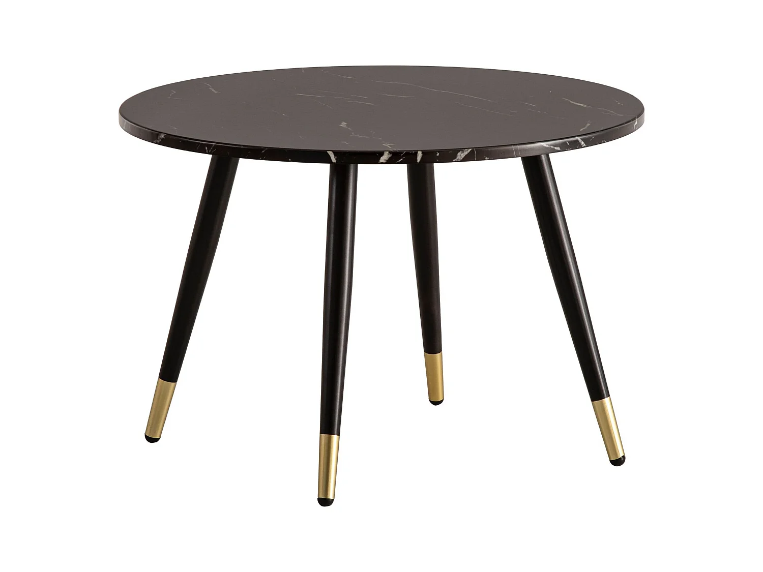 Table Basse Café de Salon Canapé Aspect Marbre 60 cm Ronde Moderne