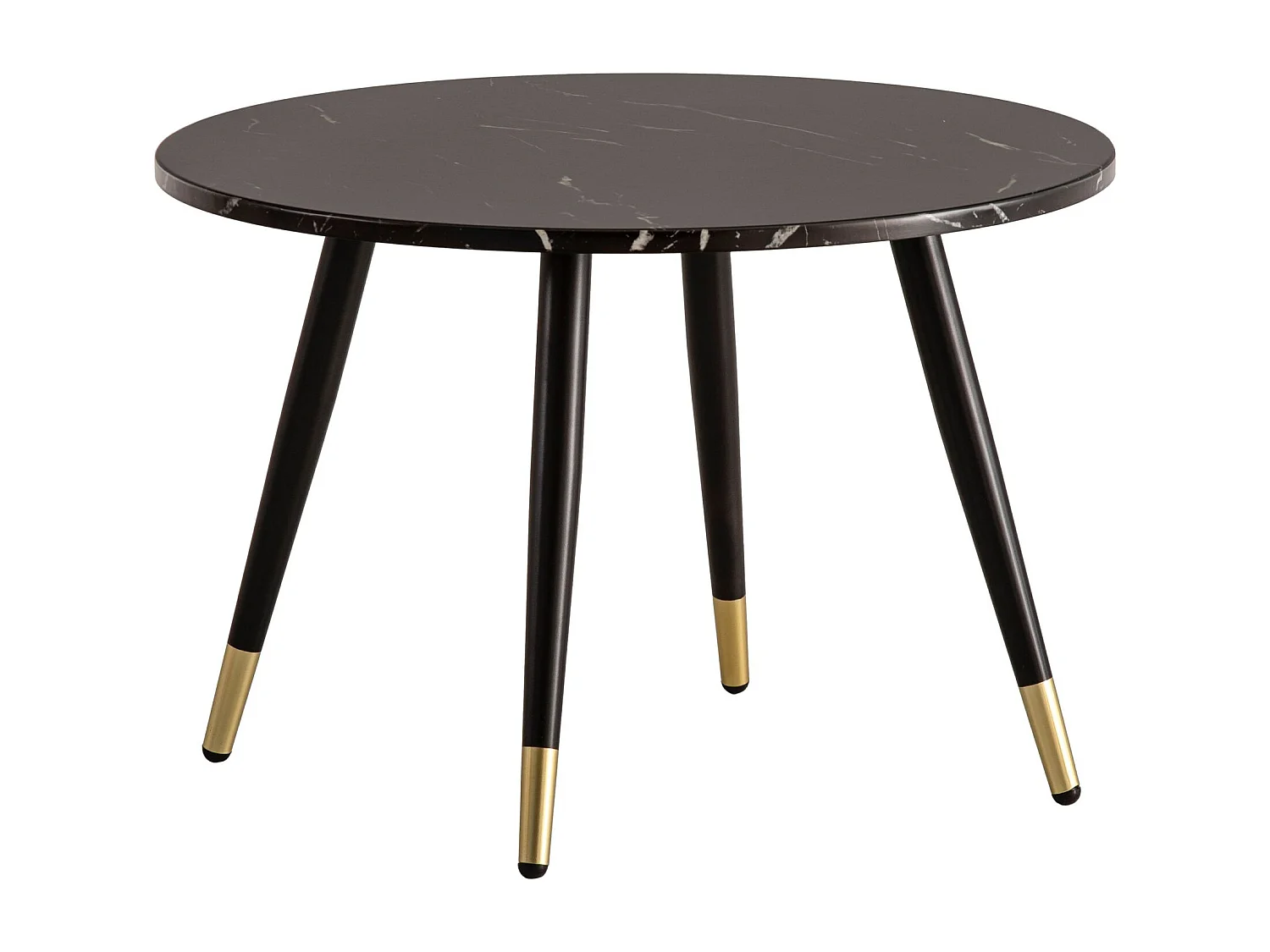 Table Basse Café de Salon Canapé Aspect Marbre 60 cm Ronde Moderne