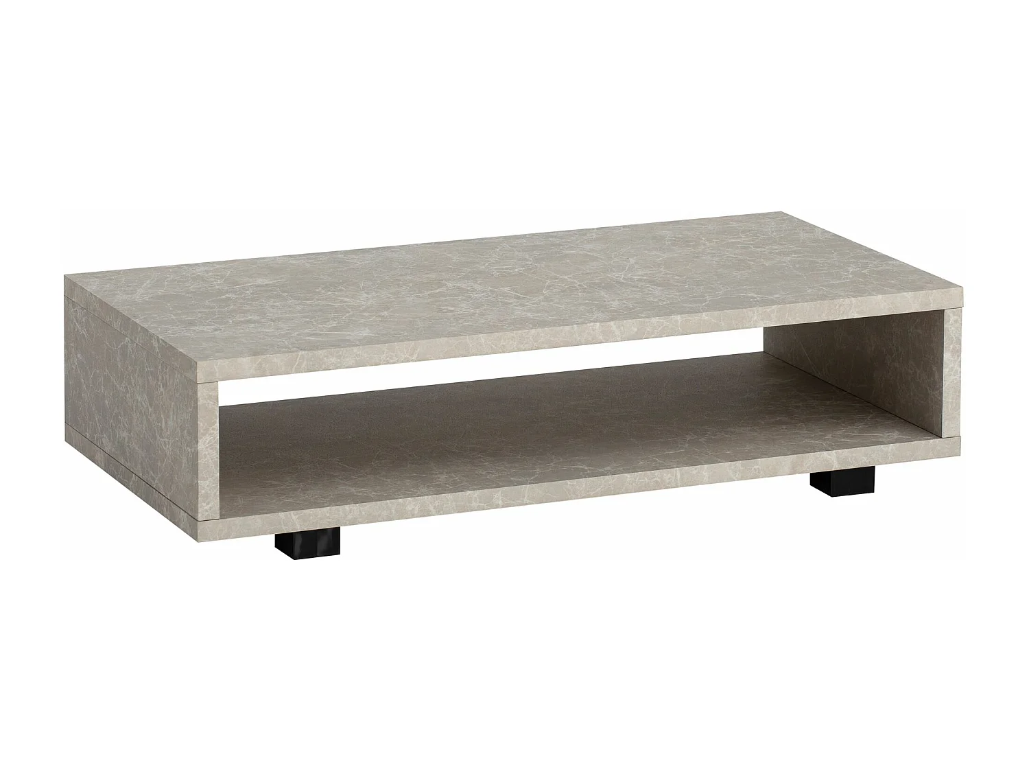 Table Basse de Salon 100 cm Grande Moderne Rangement Rectangulaire