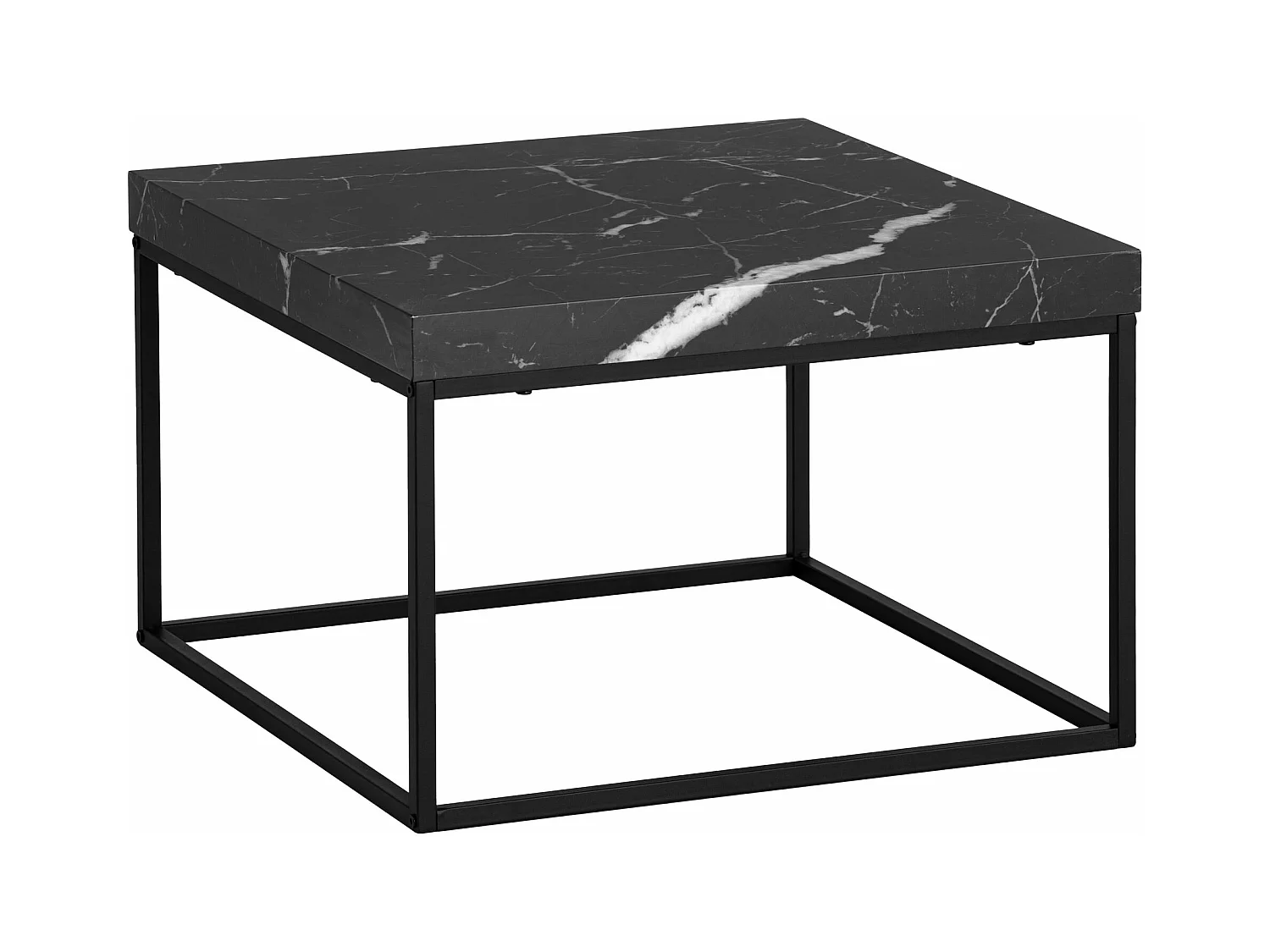 Table Basse Canapé de Salon 60 cm Design Moderne Petite Carrée Métal