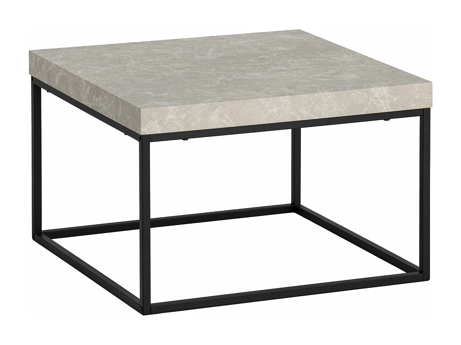 Table Basse Canapé de Salon 60 cm Design Moderne Petite Carrée Métal