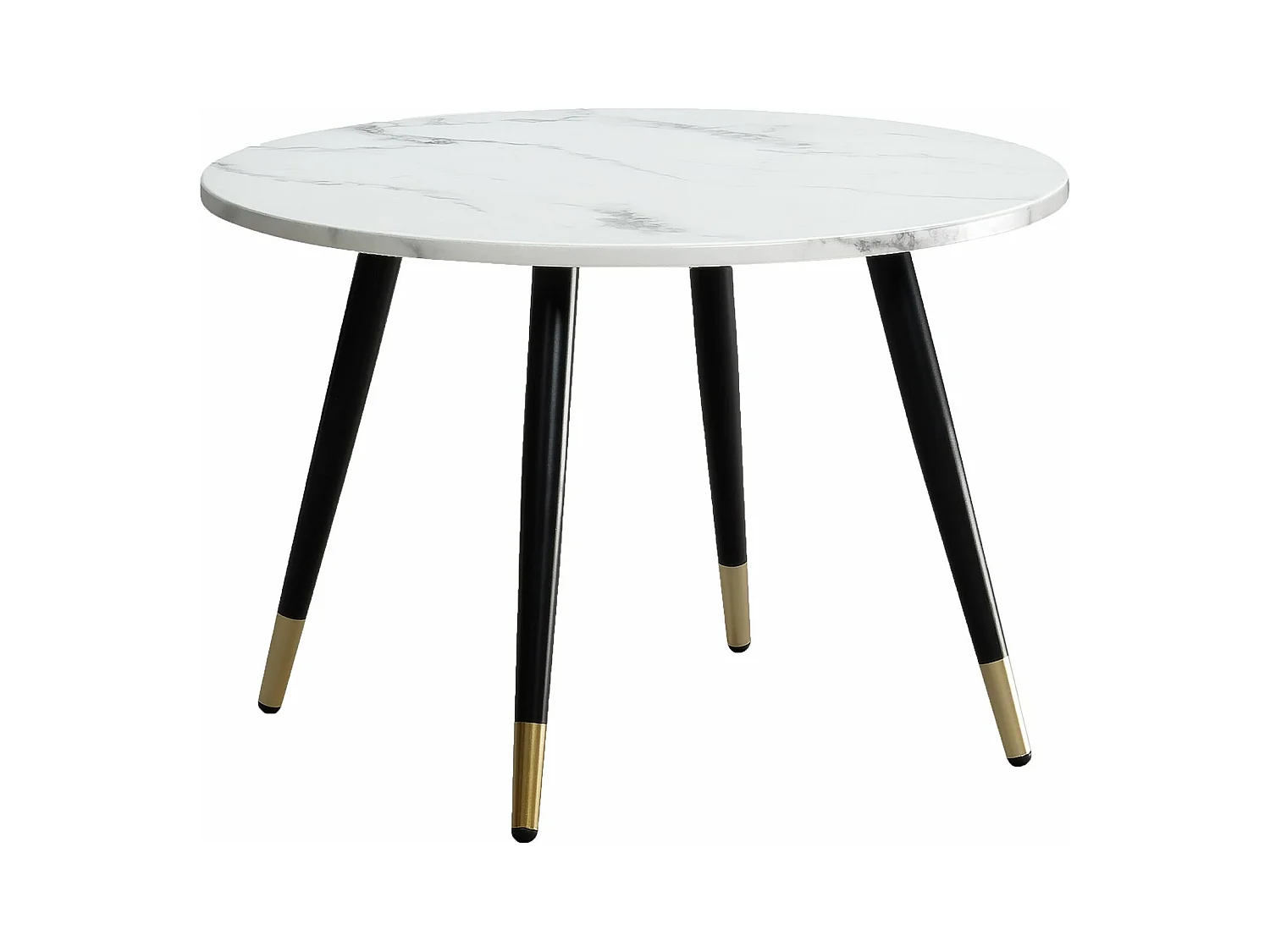 Table Basse Café de Salon Canapé Aspect Marbre 60 cm Ronde Moderne