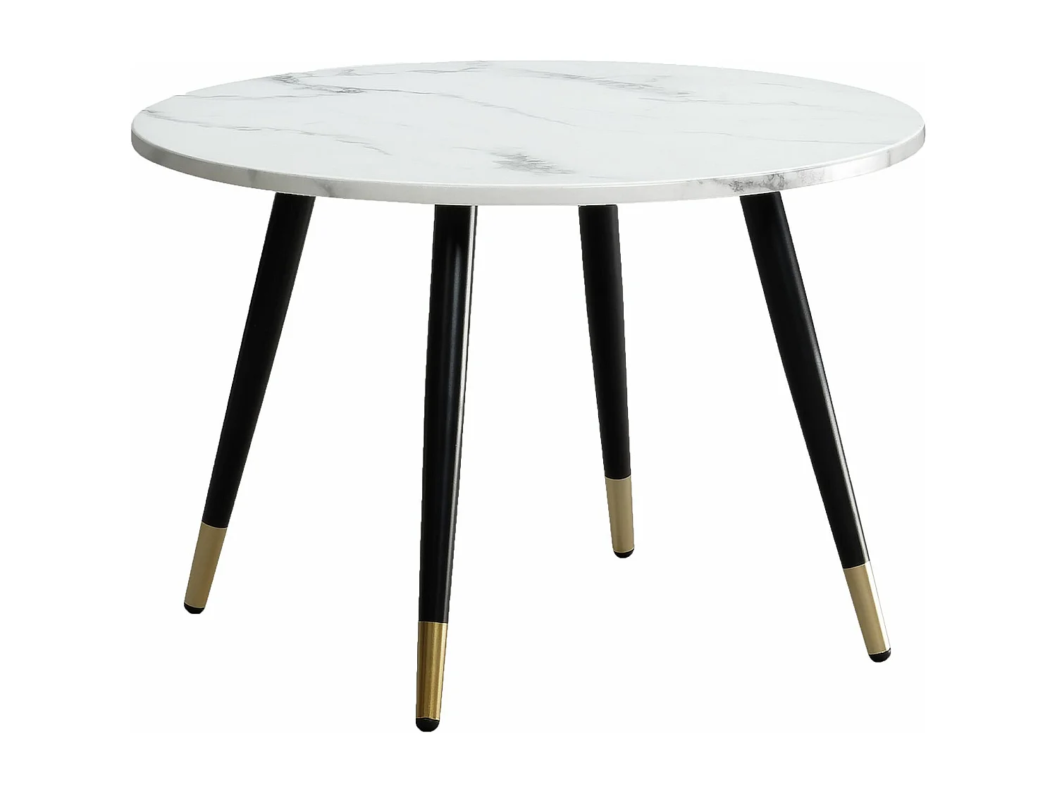 Table Basse Café de Salon Canapé Aspect Marbre 60 cm Ronde Moderne