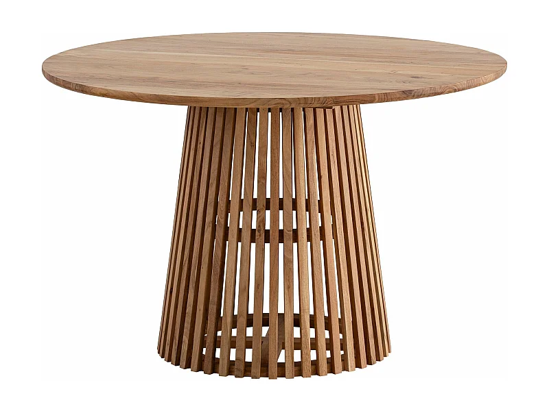 Table de Salle à Manger Cuisine 120 cm Bois Massif Petite Ronde Moderne