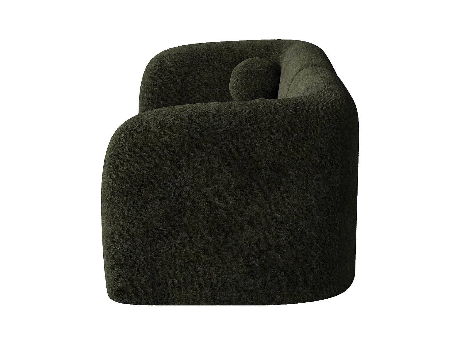 Canapé 2 places velours à motifs kaki 168cm NOLA