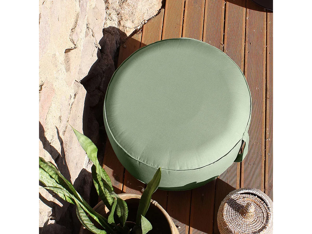 Pouf d'Extérieur Gonflable "Bornéo" 55cm Vert Argile