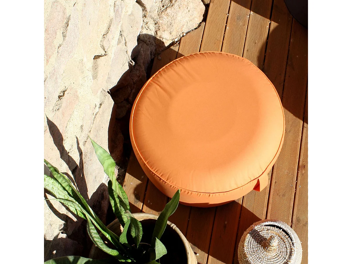 Pouf d'Extérieur Gonflable "Bornéo" 55cm Cognac