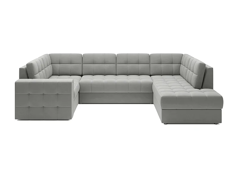 Wohnlandschaft Ariane UL/Schlaffunktion/Bettbox/Stoffbezug/Grau