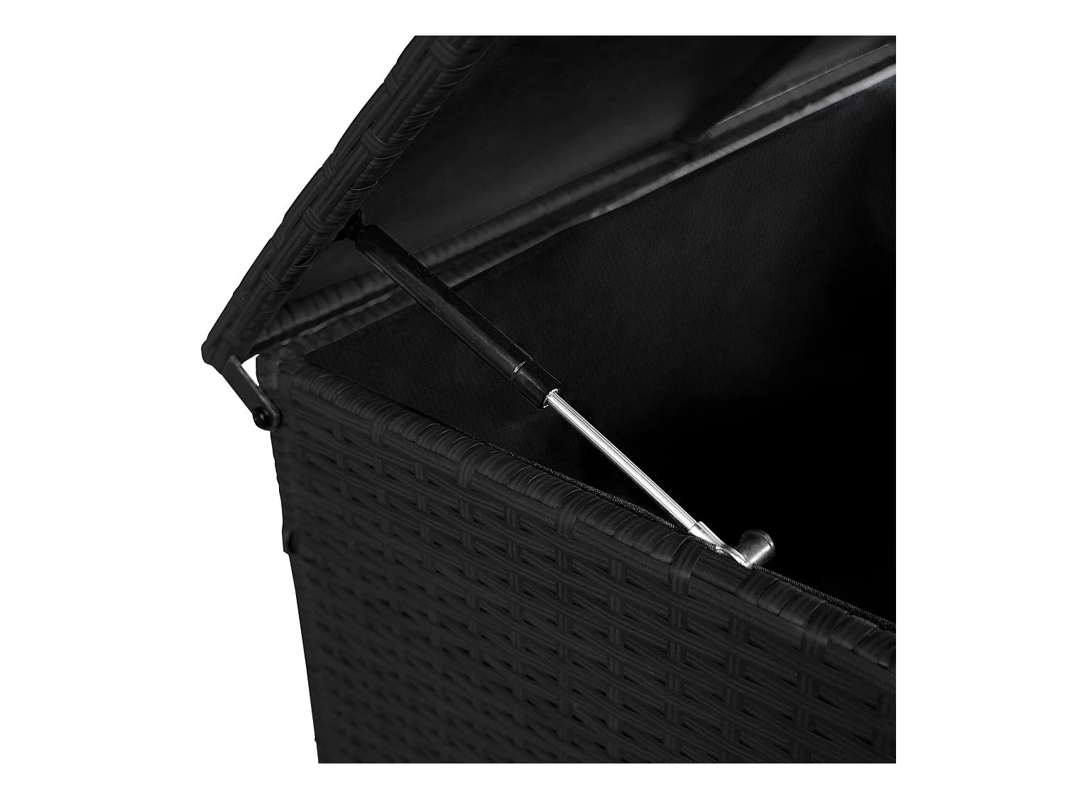 Conjunto para Exteriores de aluminio 5 plazas (4piezas) Antracita + Caja en ratán Negro 582L