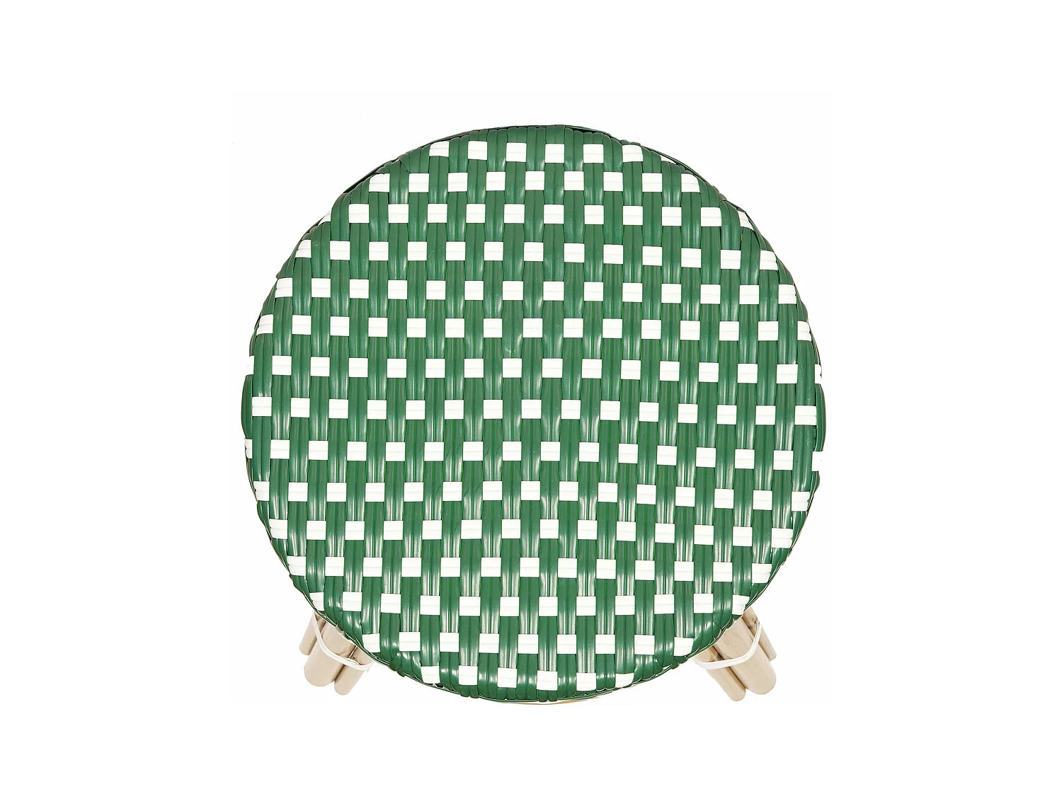 Tuinkruk van aluminium en wit en groen synthetisch rotan