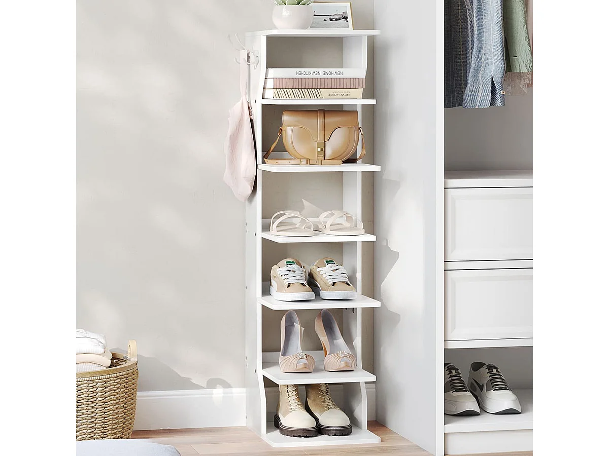 Etagère à chaussures 5 tablettes  blanc - H110,4