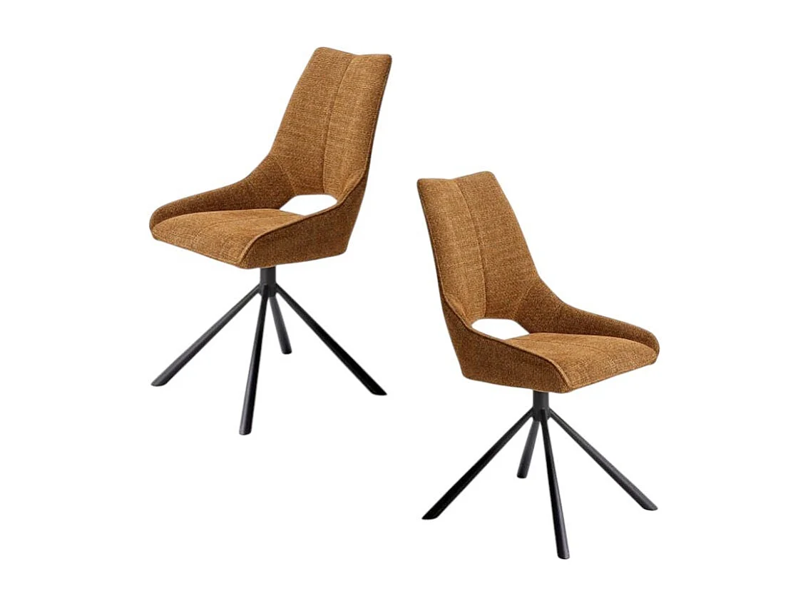 Chaise contemporaine pivotante rouille (lot de 2) LIGURIE