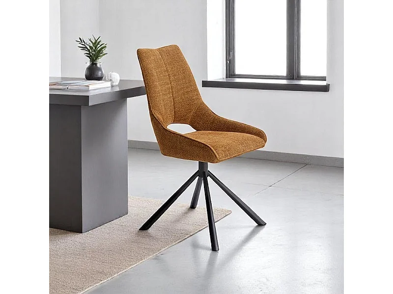 Chaise contemporaine pivotante rouille (lot de 2) LIGURIE