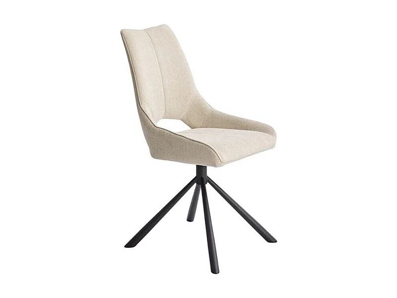Chaise contemporaine pivotante beige (lot de 2) LIGURIE
