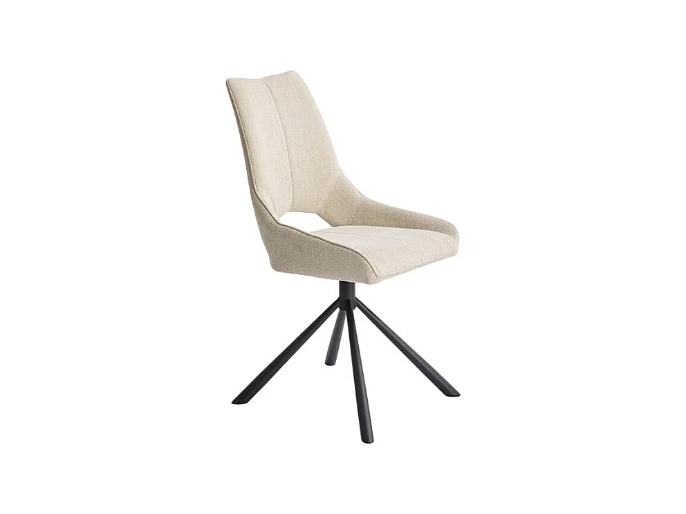 Chaise contemporaine pivotante beige (lot de 2) LIGURIE