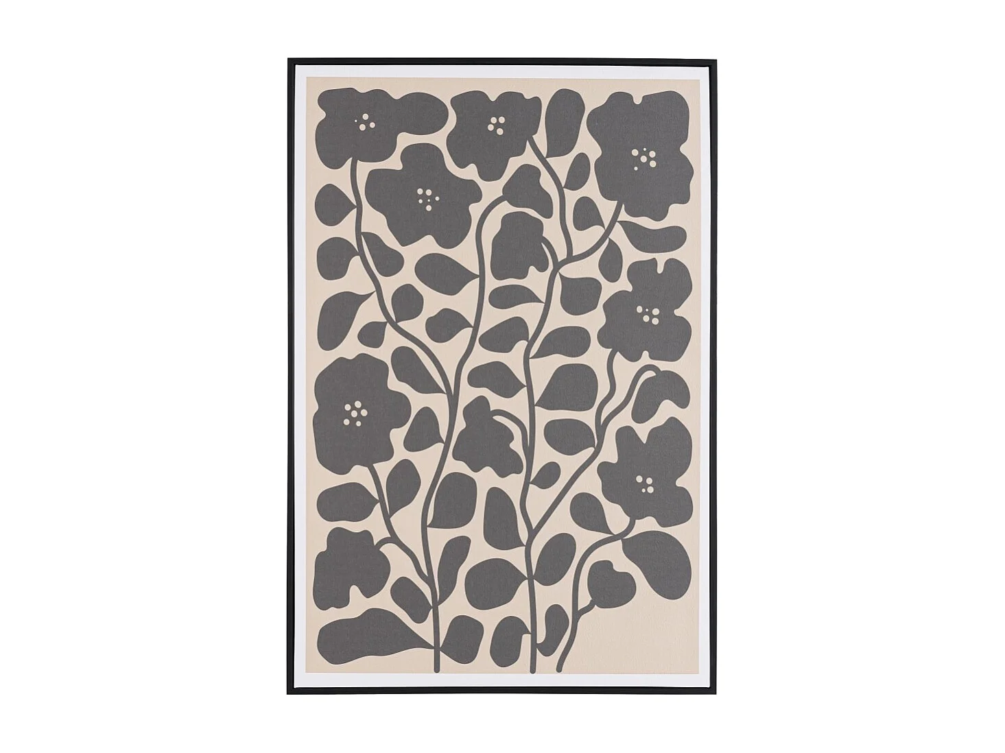 HOMER - Décoration murale D - 63x93cm en papier japonais, cadre noir