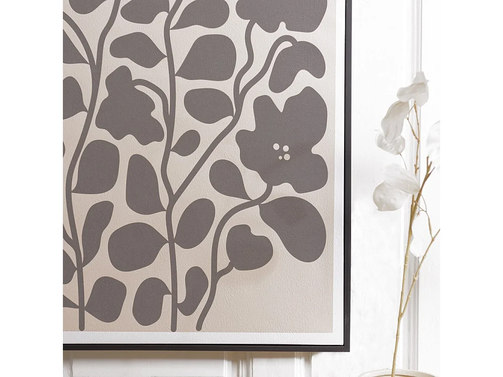 HOMER - Décoration murale D - 63x93cm en papier japonais, cadre noir