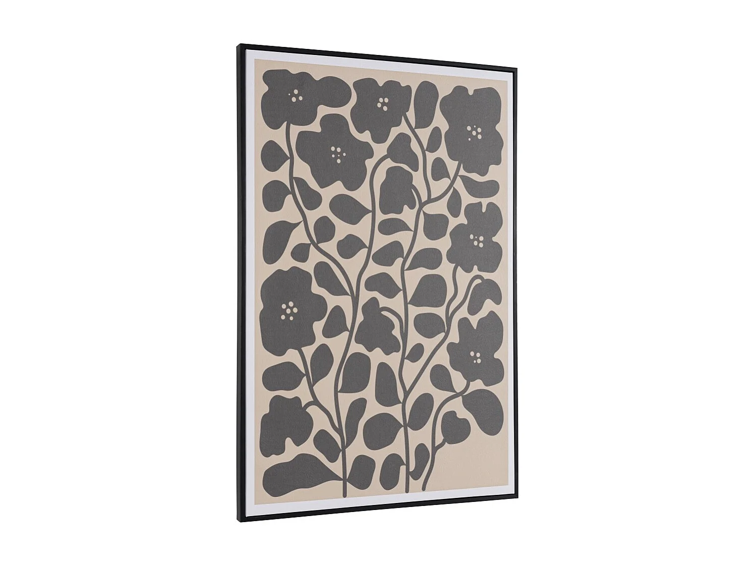 HOMER - Décoration murale D - 63x93cm en papier japonais, cadre noir